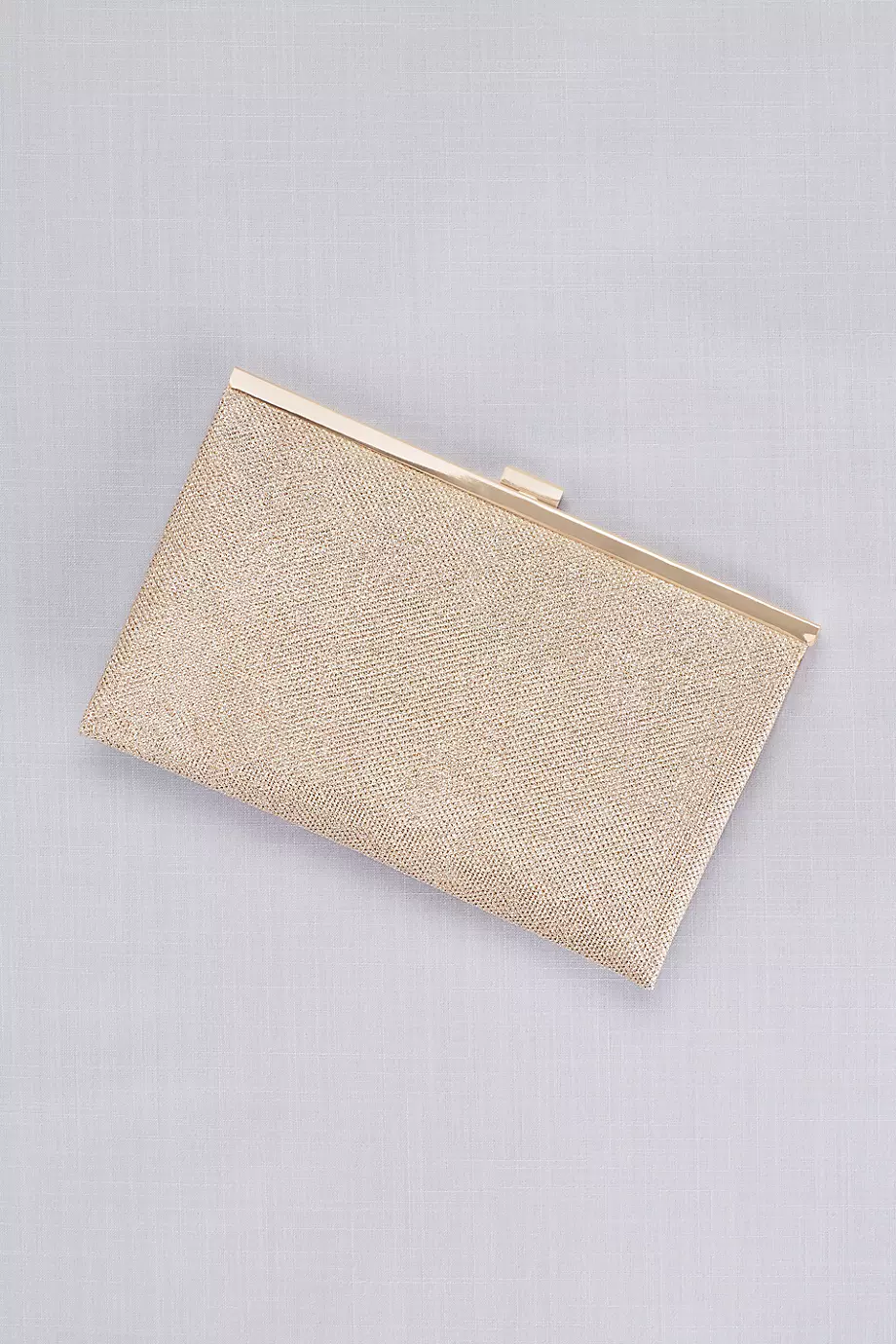 Allover Glitter Metallic Clutch in Gold David's Bridal