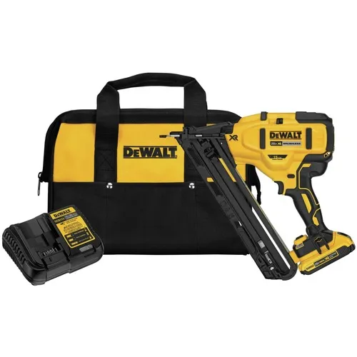 Factory Reconditioned Dewalt 20V MAX XR 15 Gauge Cordless Angled Finish Nailer - DCN650D1R