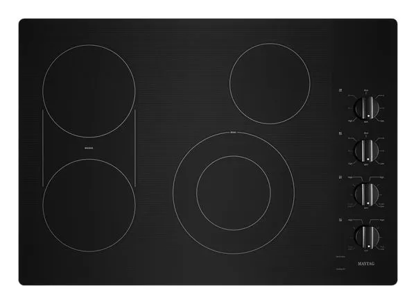 Maytag 30 In. Electric Cooktop W/ Reversible Grill And Griddle, 30 In. In Black
