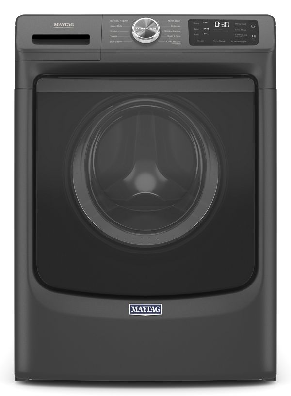 Maytag Front Load Washer W/ Extra Power And 12-Hr Fresh Spin Option, 4.5 Cu. Ft. In Volcano Black
