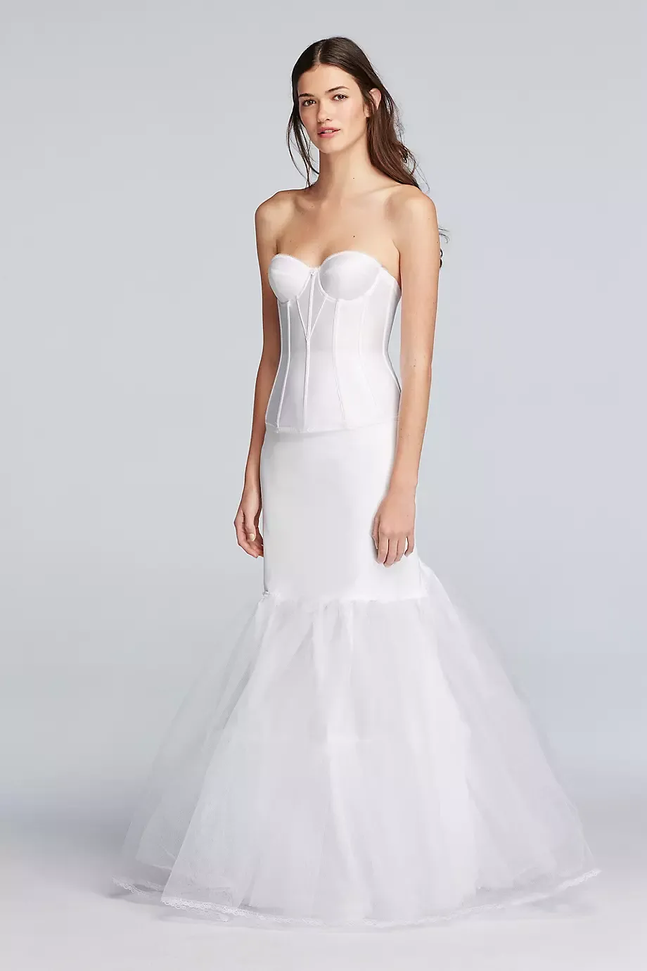 A-line Dress Silhouette Slip in White Size: Small David's Bridal