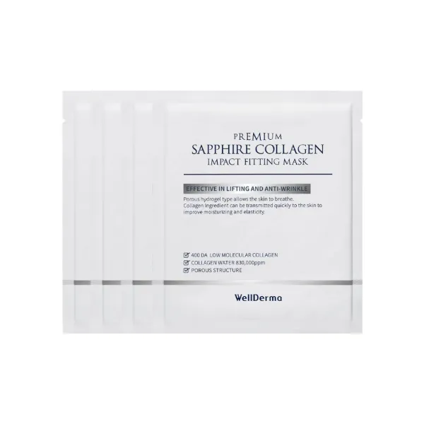 WELLDERMA - Collagen Impact Fitting Mask - 4pcs