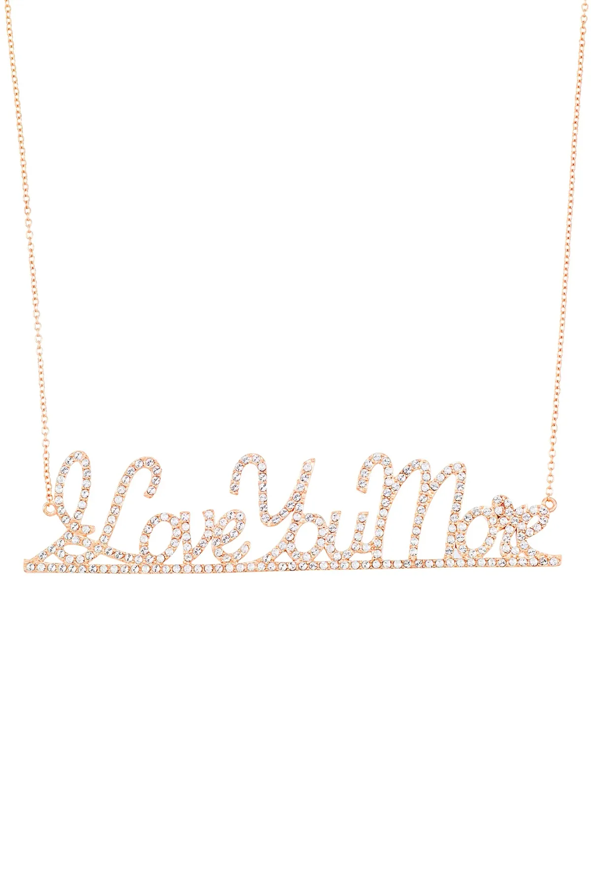 I Love You More Nameplate Necklace - Extra Large