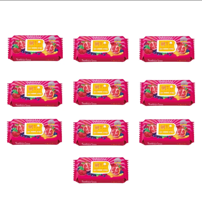 BCL - Saborino Morning Mask - Mixed Berries - 28pc (10ea) Set