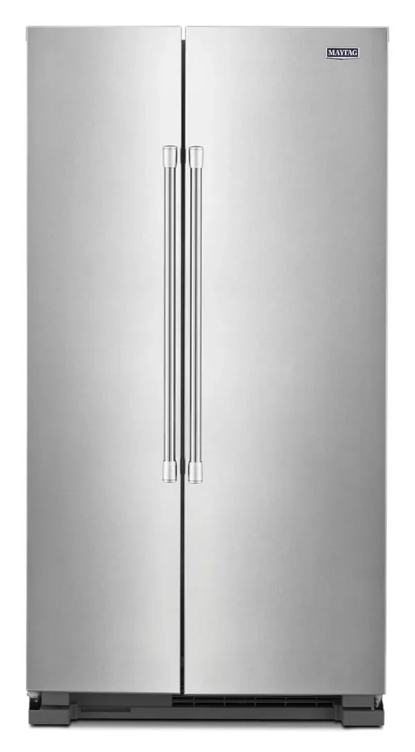 Maytag 36 In. Wide Side-By-Side Refrigerator, 25 Cu. Ft. In Fingerprint-Resistant Stainless Finish