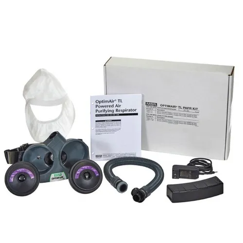 MSA OptimAir TL Powered Air-Purifying Respirator Kit with Low Profile White Hood - 10214805