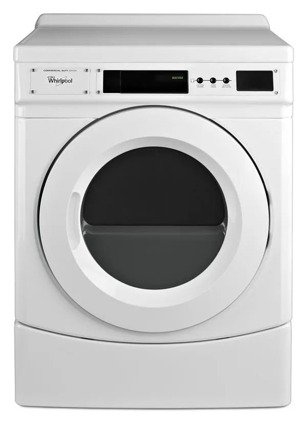 Whirlpool Commercial Gas Front-Load Dryer, Non-Vend in White 27"