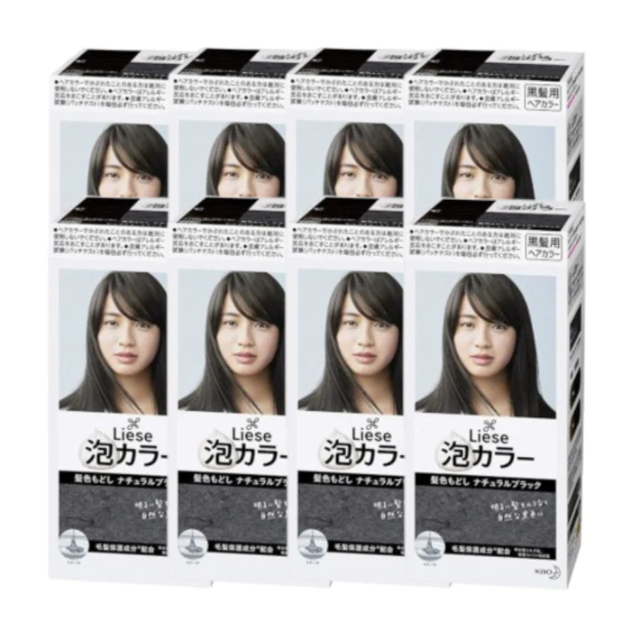 Kao - Liese Creamy Bubble Color (Japan Version) - 1 box - Natural Black (8ea) Set