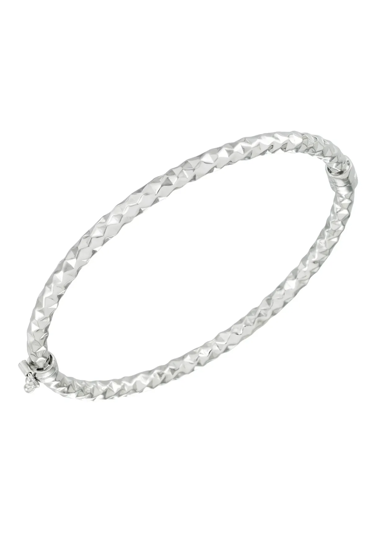 Diamond Cut Bold Bangle Bracelet