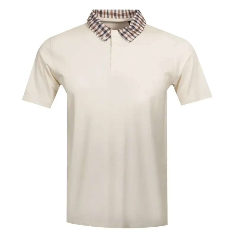 Supima Check Collar Rib Polo Shirt