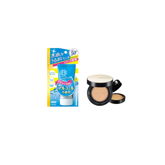ISEHAN - Kiss Me Sunkiller Perfect Water Essence SPF50+ PA++++ - 50g X Jung Saem Mool - Essential Skin Nuder Long Wear Cushion