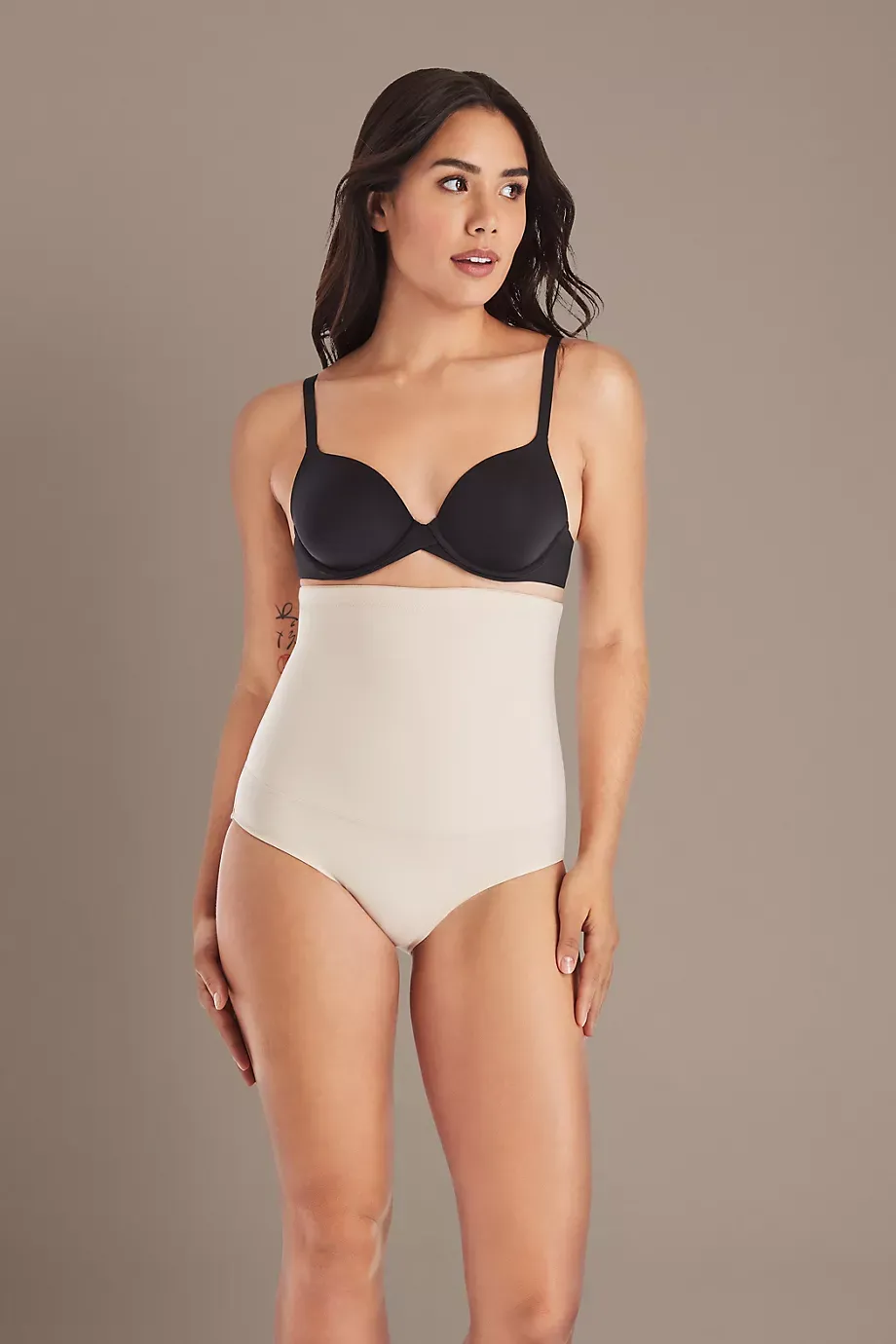 Maidenform Firm Control High Waist Shaping Brief in Latte Size: Large David's Bridal