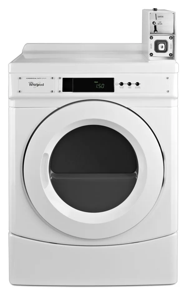 Whirlpool Commercial Electric Front-Load Dryer with Coin Box in White 27" CED9150GW