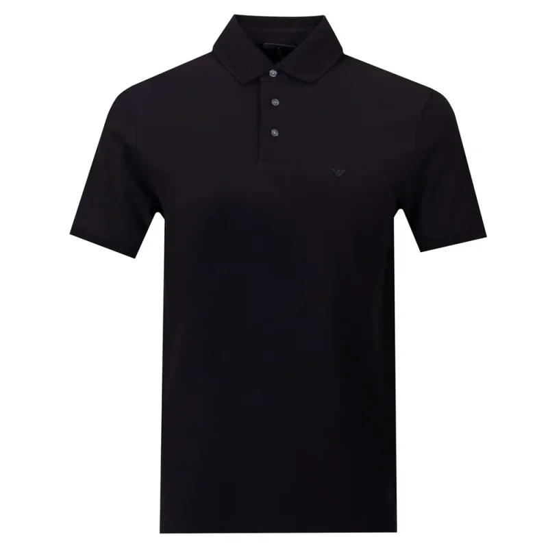 Textured Collar Polo Shirt