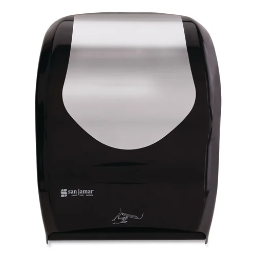 San Jamar T1470BKSS 16.5 in. x 9.75 in. x 12 in. Smart System with iQ Sensor Towel Dispenser - Black/Silver
