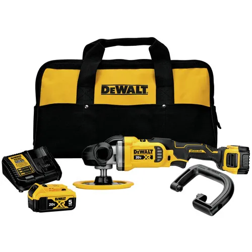 Dewalt 20V MAX XR Lithium-Ion Variable Speed 7 in. Cordless Rotary Polisher Kit (6 Ah) - DCM849P2