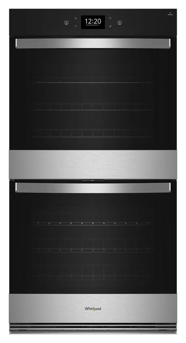 Whirlpool Double Smart Wall Oven with Air Fry in Stainless Steel 8.6 Cu. Ft. WOED7027PZ