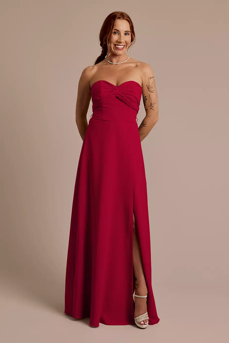 Celebrate DB Studio Convertible Chiffon Dress in Apple Size: 30 David's Bridal