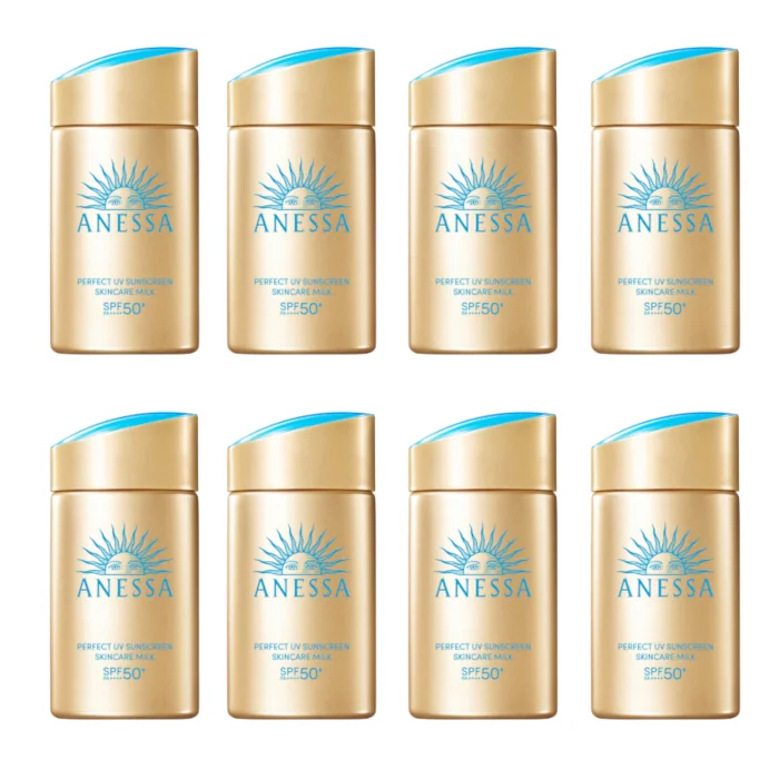 Shiseido Anessa Perfect UV Sunscreen Skin Care Milk SPF50+ PA++++ (2024 Version) - 60ml (8ea) Set