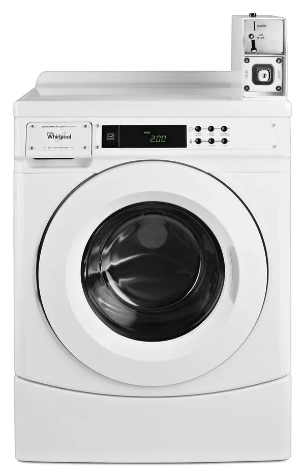 Whirlpool Commercial High-Efficiency Energy Star-Qualified Front-Load Washer with Coin Box in White 27" CHW9150GW