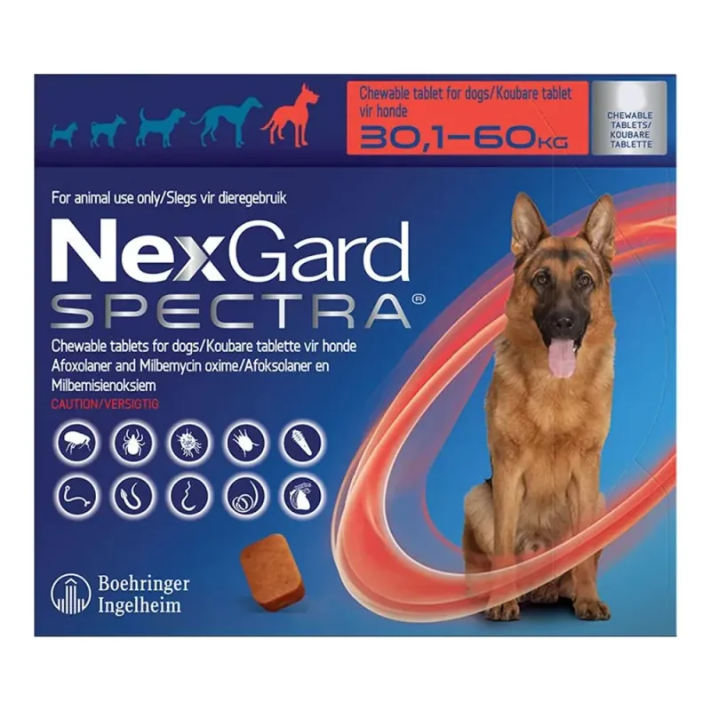 Nexgard Spectra For Xlarge Dogs (66-132 Lbs) Red 3 Pack