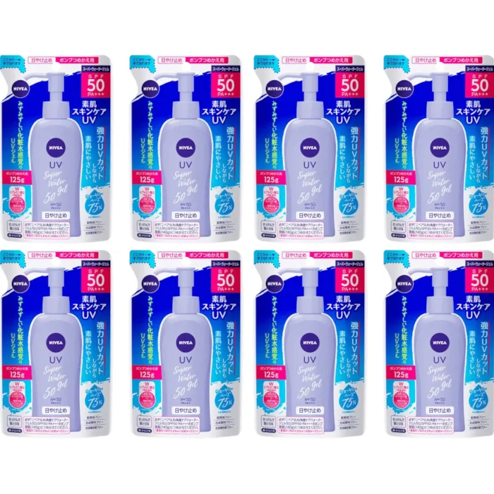 NIVEA Japan - UV Super Water Gel SPF50 PA+++ Refill - 125g (8ea) Set