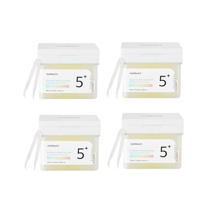 numbuzin - No.5+ Glutathione Vitamin Concentrated Pad - 180ml/70pads (4ea) Set