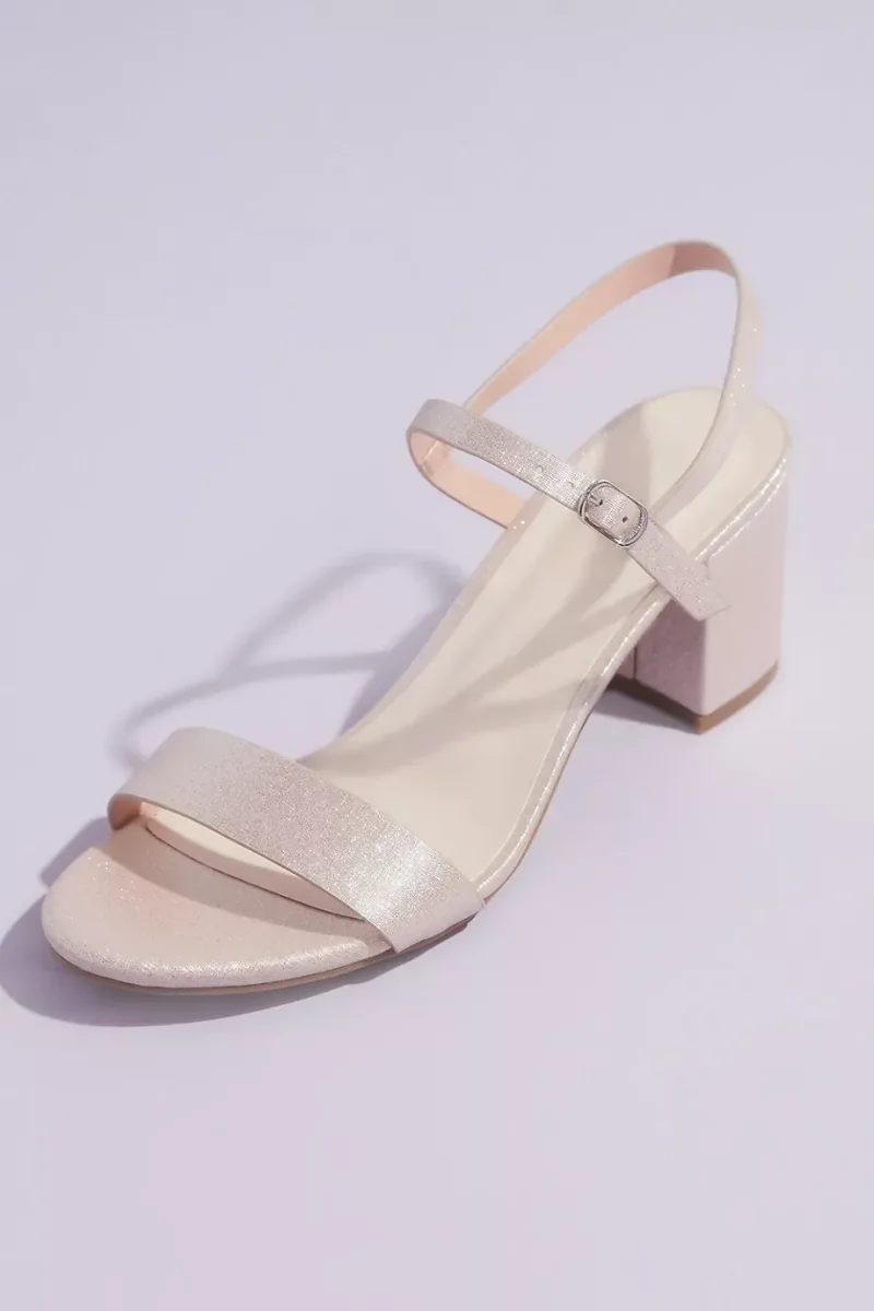DB Studio Cinde Strappy Block Heel Sandal in Blush Size: 9 David's Bridal