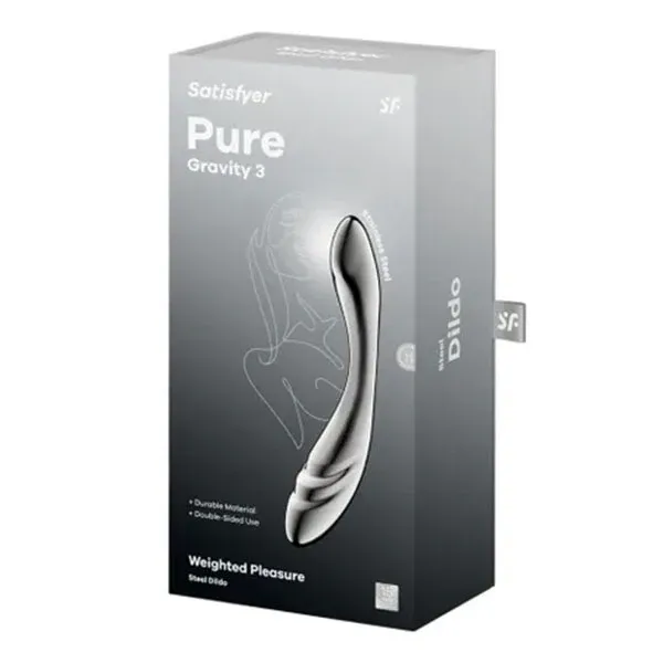 Satisfyer Pure Gravity 3 Chrome Steel 21 Cm Dildo