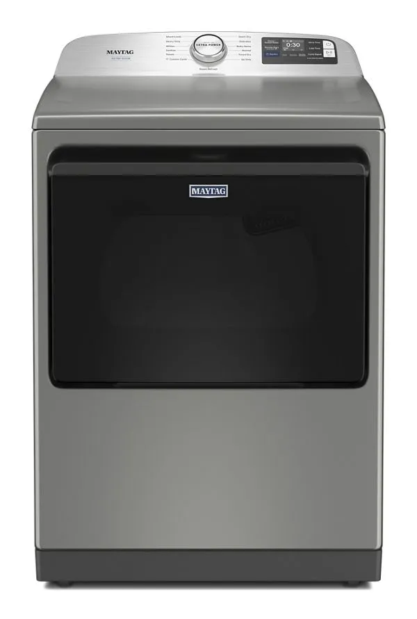 Maytag Smart Top Load Dryer W/ Pet Pro Option In Classic Silver
