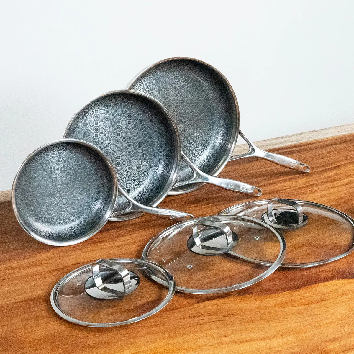 6-Piece Stainless Hybrid Nonstick Cookware Set