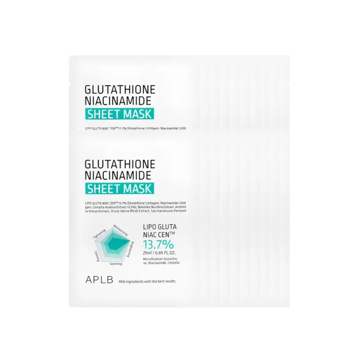 APLB - Glutathione Niacinamide Sheet Mask - 25ml (20pcs) Set