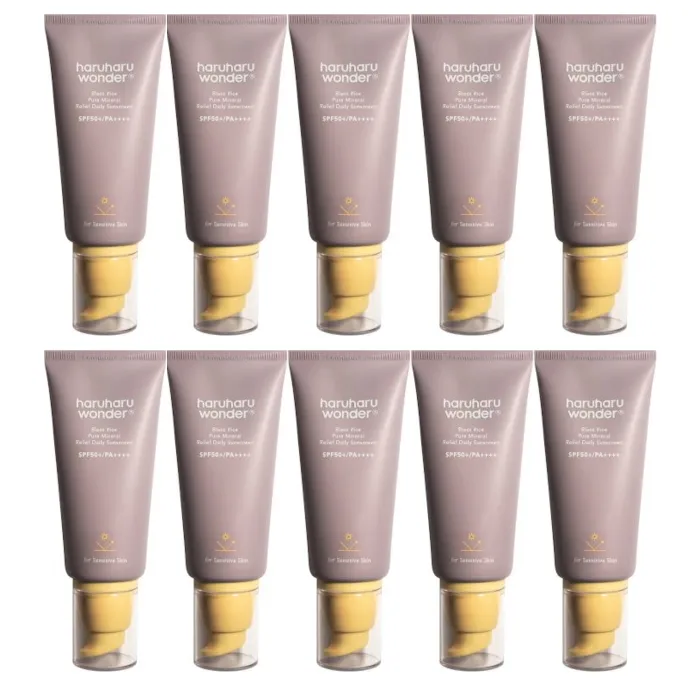 haruharu wonder - Black Rice Pure Mineral Relief Daily Sunscreen SPF50+ PA++++ - 50ml (10ea) Set