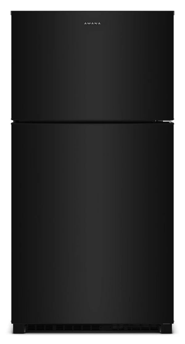 Amana 33" Wide Top-Freezer Refrigerator With Dual Crisper Drawers-21 Cu. Ft. in Black