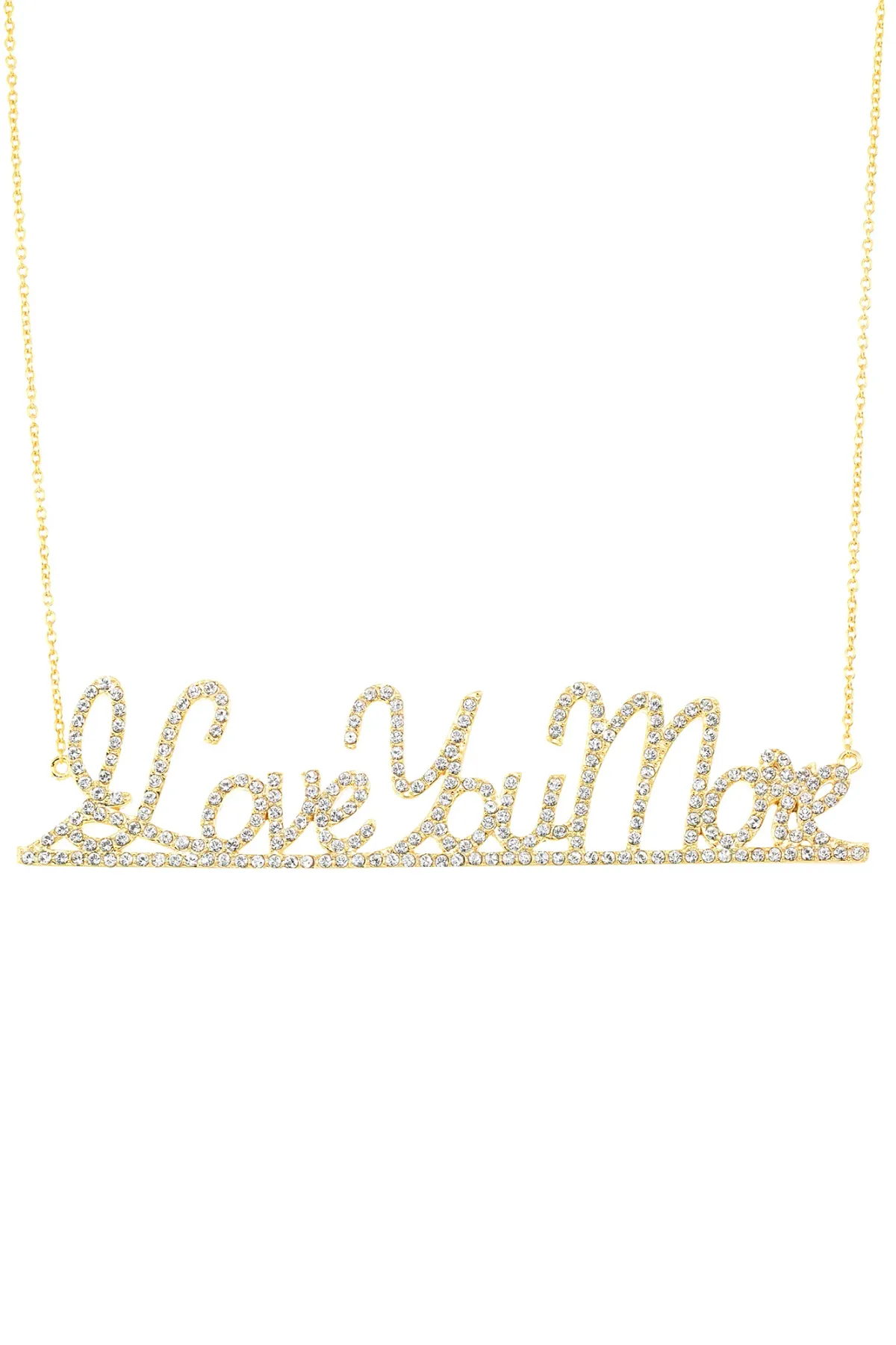 I Love You More Nameplate Necklace - Extra Large