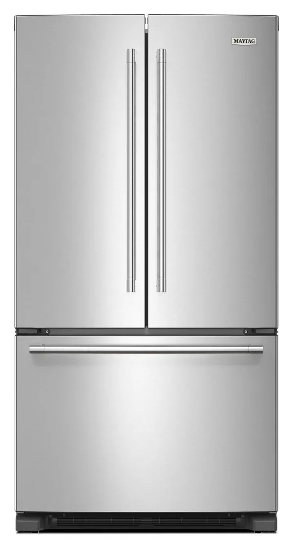 Maytag 36 In. Wide French Door Refrigerator W/ Interior Ice And Water, 25 Cu. Ft. In Fingerprint Resistant Stainless Steel