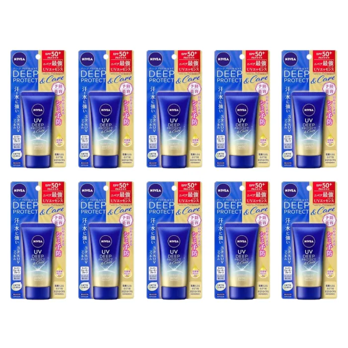 NIVEA Japan - UV Deep Protect & Care Essence SPF50+ PA++++ - 50g (10ea) Set