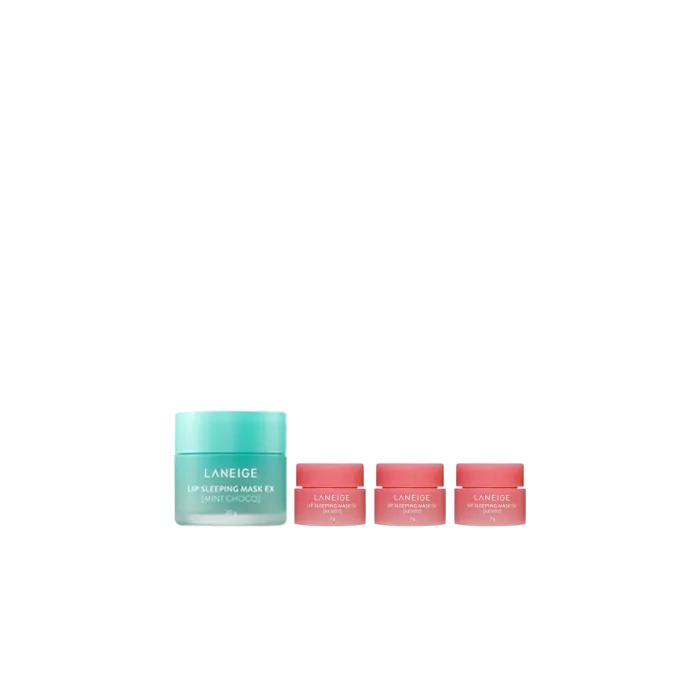LANEIGE - Lip Sleeping Mask EX - 20g - Mint Choco (1ea) + Lip Sleeping Mask EX - 3g - Berry (3ea) Set