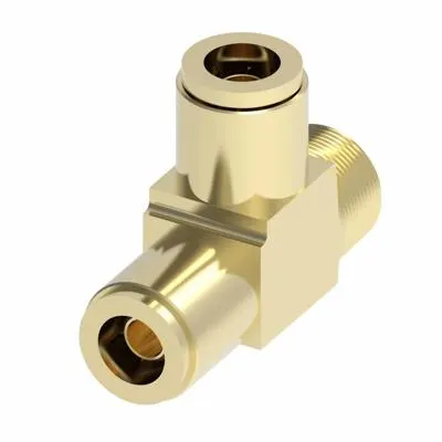 Weatherhead By Danfoss PushConnect Swivel Tee/Y Adapter Brass