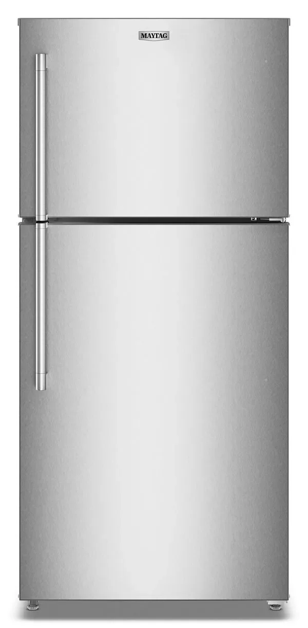 Maytag 30 In. Wide Top-Freezer Refrigerator W/ Garage Mode-, 19 Cu. Ft. In Fingerprint-Resistant Stainless Finish