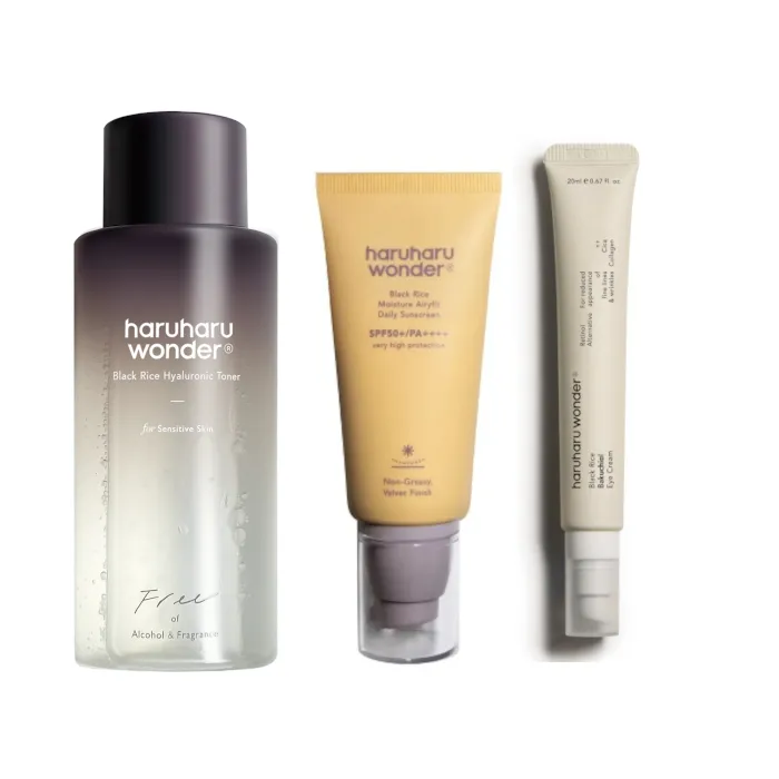 haruharu wonder - Black Rice Makeup Prep Combo Set