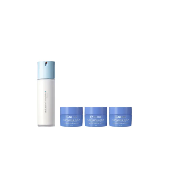 LANEIGE - Water Bank Blue Hyaluronic Emulsion For Combination To Oily Skin - 120ml (1ea) + Water Sleeping Mask EX - 15ml...