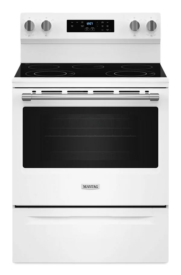 Maytag 30 In. Wide Electric Range W/ Steam Clean, 5.3 Cu. Ft. In White
