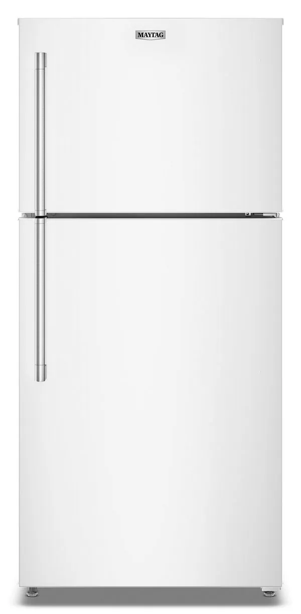 Maytag 30 In. Wide Top-Freezer Refrigerator W/ Garage Mode-, 19 Cu. Ft. In White