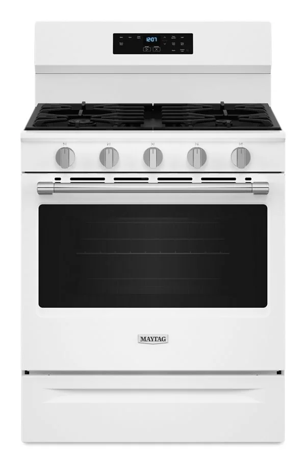Maytag 30 In. Wide Gas Range W/ Steam Clean, 5.0 Cu. Ft. In White