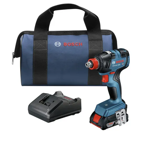 Factory Reconditioned Bosch 18V EC Brushless Lithium-Ion 1/4 in. and 1/2 in. Cordless 2-in-1 Bit/Socket Impact Driver Kit (2 Ah) - GDX18V-1800B12-RT