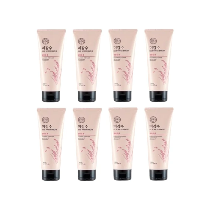 THE FACE SHOP Rice Water Bright Foaming Cleanser - 300ml (8ea) Set