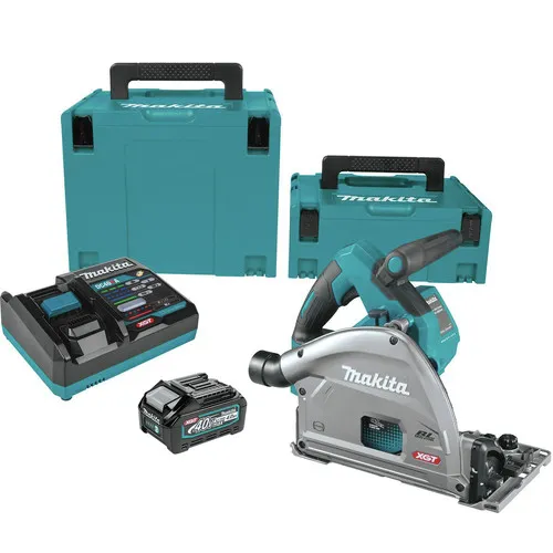Makita 40V max XGT Brushless Lithium-Ion 6-1/2 in. Cordless AWS Capable Plunge Circular Saw Kit (4 Ah) - GPS01M1J
