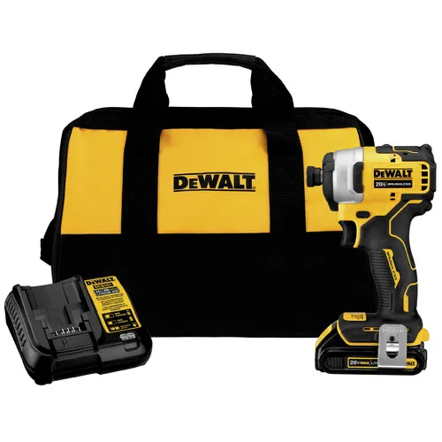 Dewalt ATOMIC 20V MAX Brushless Lithium-Ion 1/4 in. Cordless Impact Driver Kit (1.5 Ah) - DCF809C1