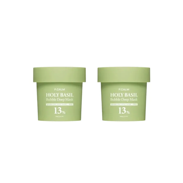 P. CALM - Holy Basil Bubble Deep Mask - 90g (2ea) Set